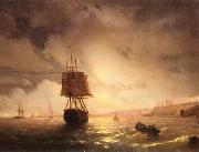 unknow artist Seascape, boats, ships and warships. 14 oil painting on canvas